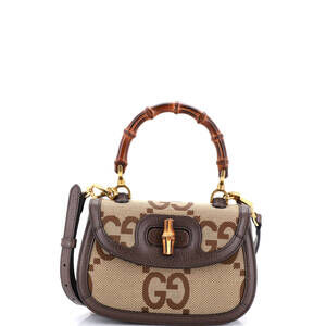 Gucci Bamboo Top Handle Bag Jumbo Gg #203427G22B